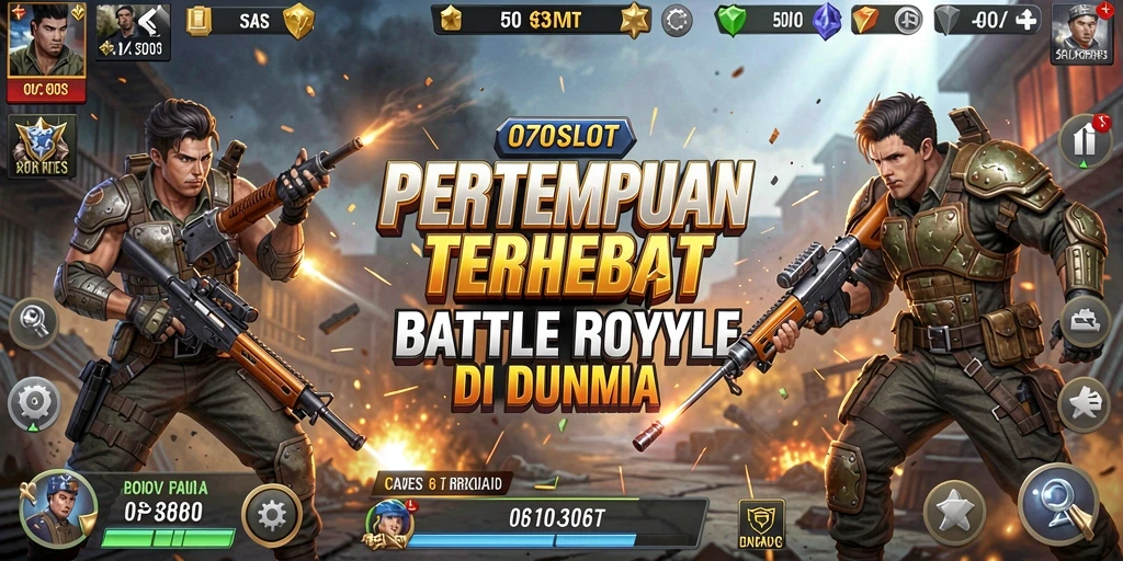 Gameplay seru di 070SLOT dengan pertempuran intens Battle Royale.