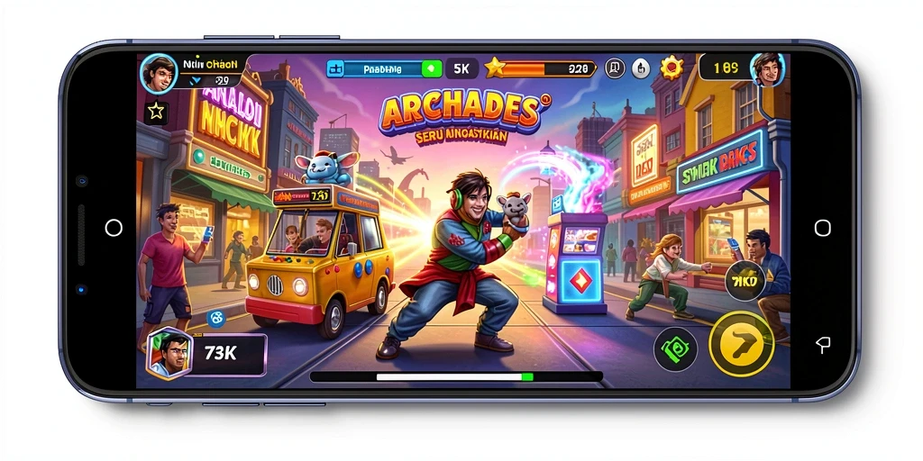 Gameplay seru dan mendebarkan dari game Arcade 73K.