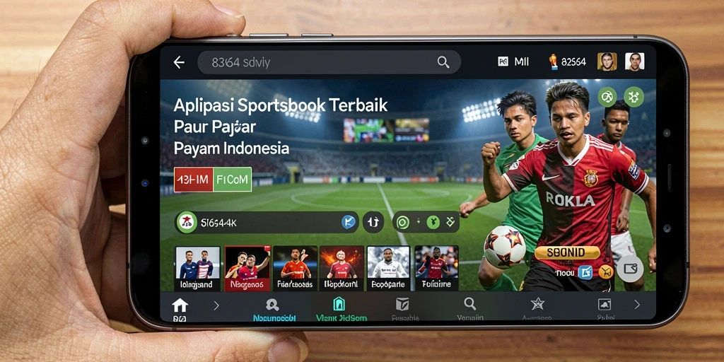 Tampilan menarik dari aplikasi Sportsbook 8364 yang interaktif.