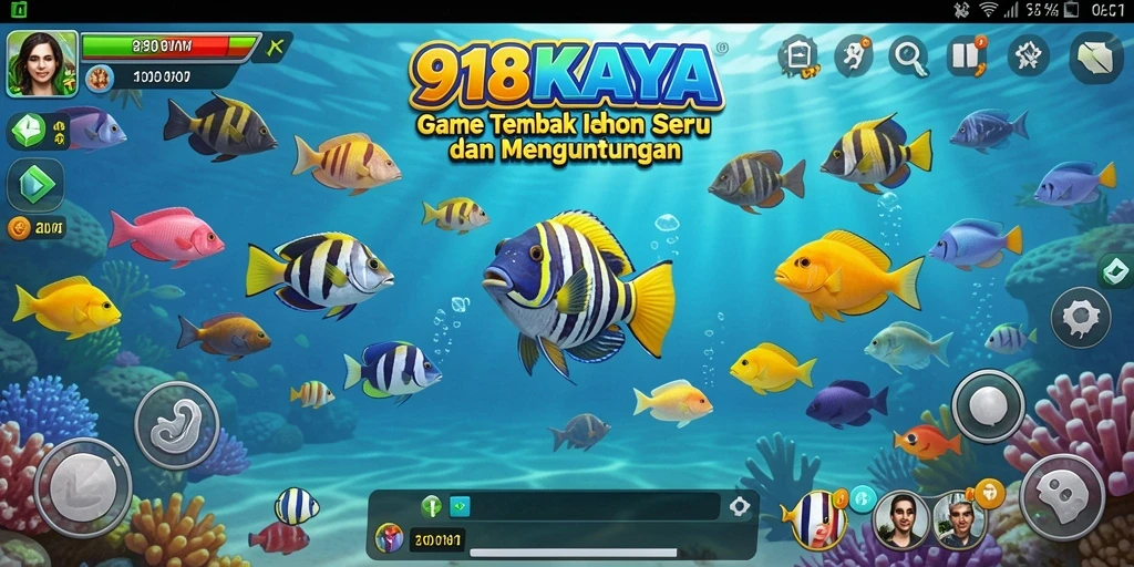 Screenshot gameplay <strong>918KAYA</strong> yang menampilkan aksi tembak ikan yang seru.