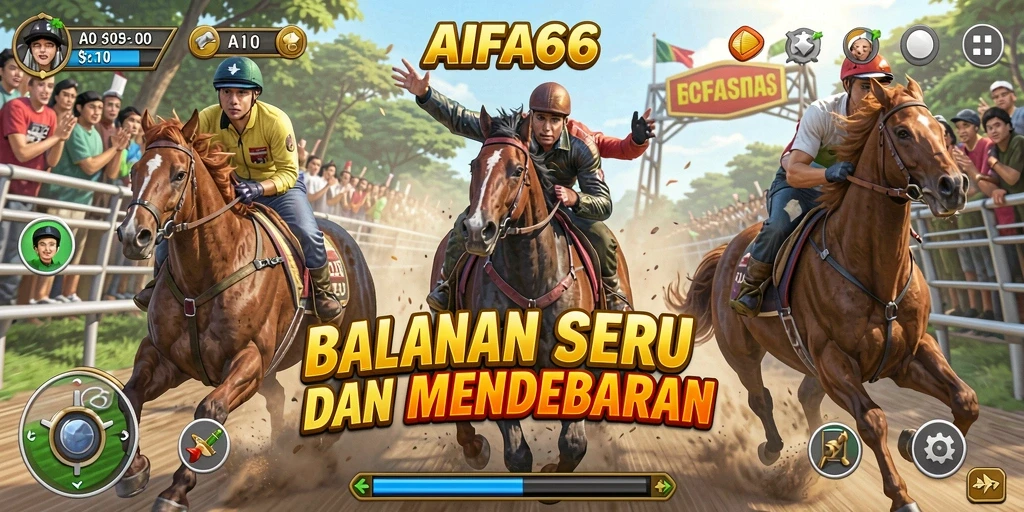 Tampilan gameplay balapan yang menegangkan di AIFA66.