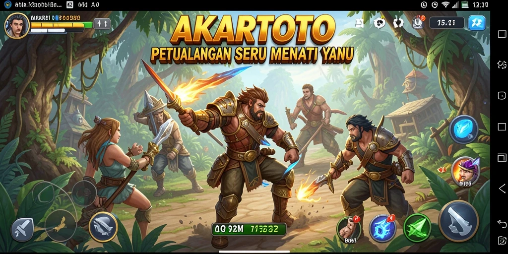 Tampilan gameplay AKARTOTO yang penuh aksi dan petualangan.