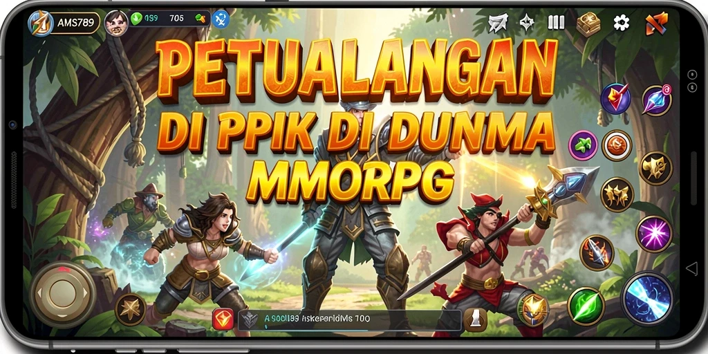 Tampilan gameplay menakjubkan dari AMS789 dalam dunia MMORPG.