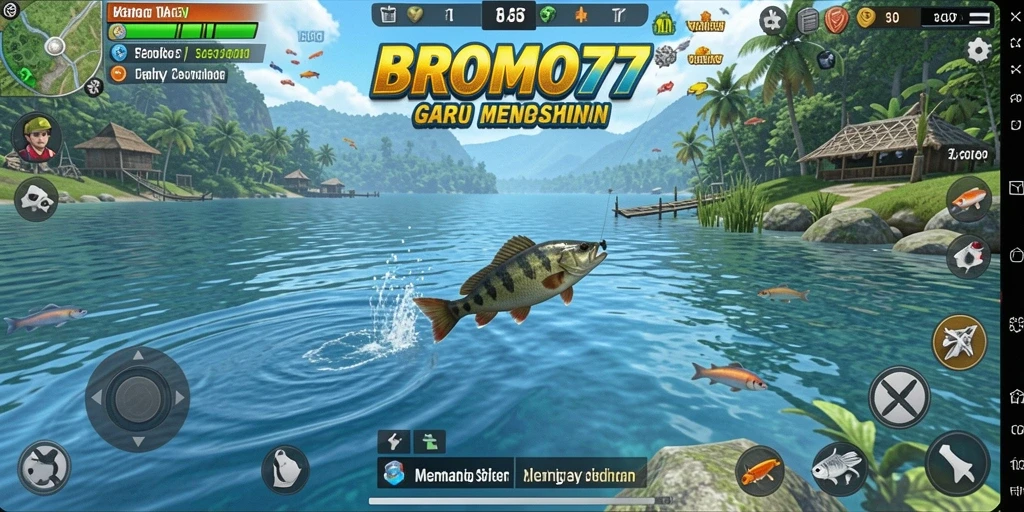 Tampilan menarik dari gameplay Fishing di BROMO77.