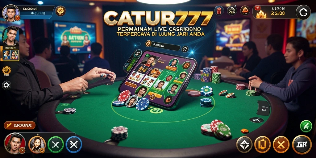 Tampilan permainan Live Casino yang mendebarkan dan interaktif.