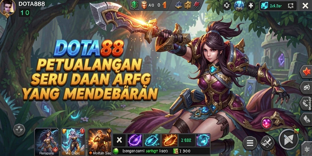 Tampilan action-packed DOTA88 dengan karakter beragam dalam pertempuran.