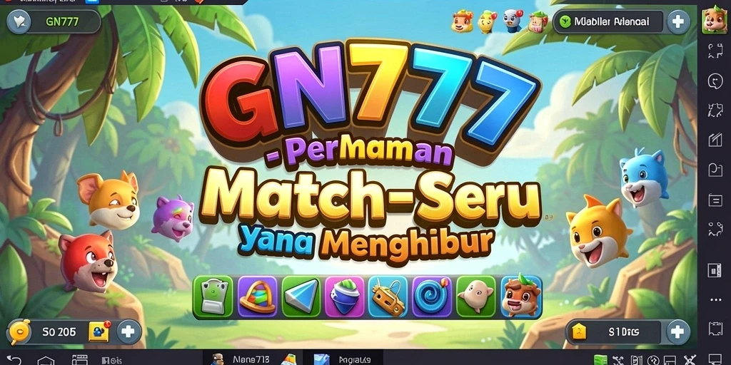 Screenshot gameplay GN777 menampilkan aksi mencocokkan item di papan permainan.