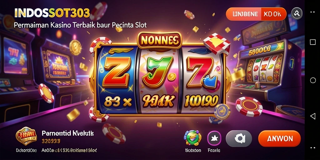Tampilan gameplay INDOSLOT303 dengan slot yang menarik dan antarmuka menarik.