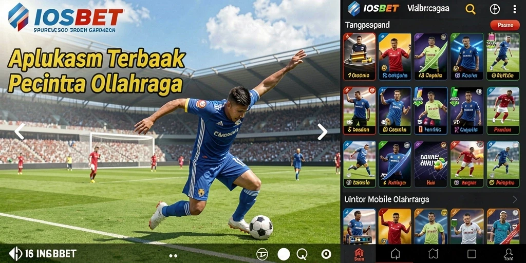 Tampilan utama IOSBET dengan informasi olahraga terkini dan live match.