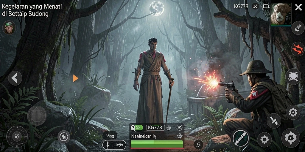 Gameplay seru dengan suasana gelap dan mencekam di KG778.