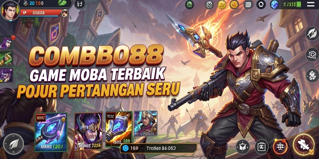 Menggambarkan aksi pertarungan intens di KOMBO88.