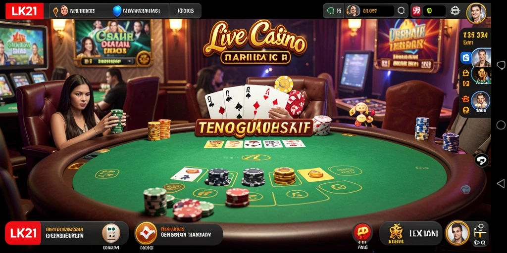 Tampilan gameplay Live Casino yang menarik dari LK21.