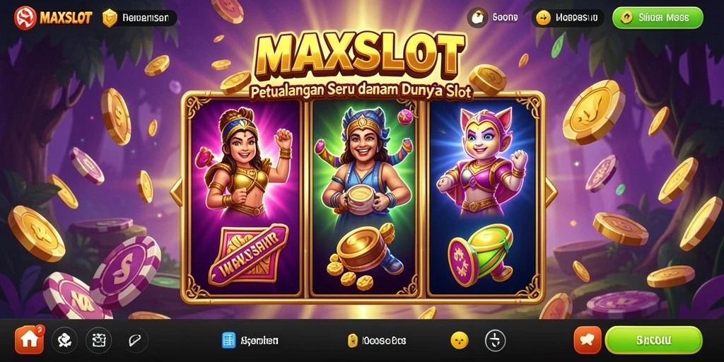 Gameplay seru MAXSLOT dengan kombinasi slot dan petualangan.