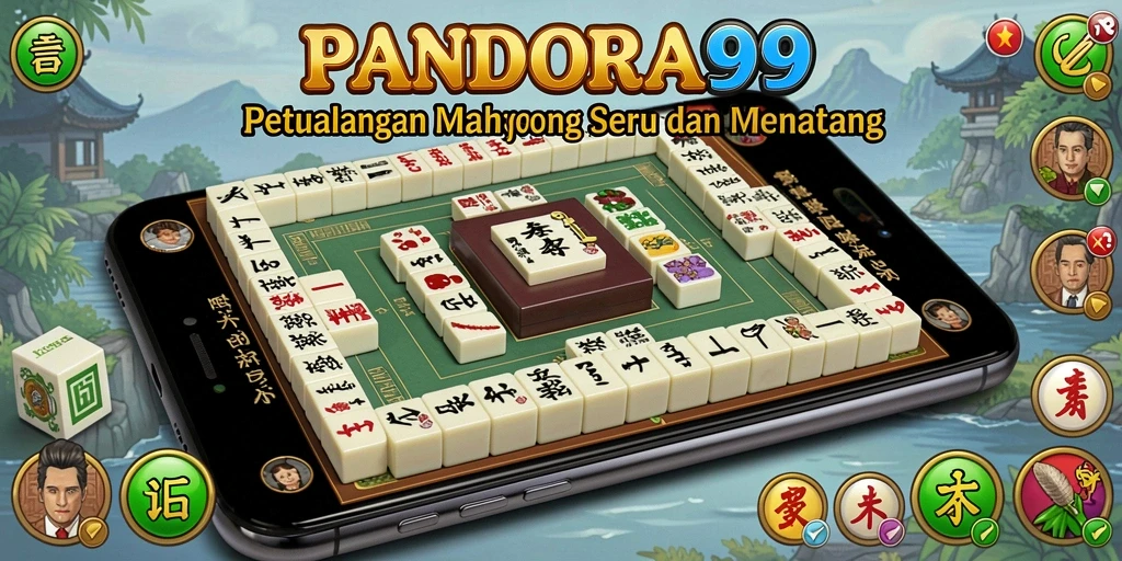 Tampilan gameplay seru PANDORA99 dengan berbagai level Mahjong.