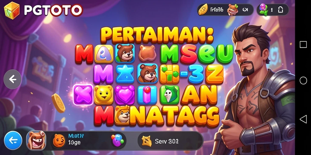 Tampilan gameplay PGTOTO dengan level Match-3 yang seru.