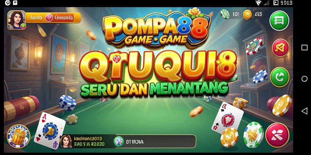 Tampilan gameplay seru pada POMPA88 saat bermain QiuQiu.