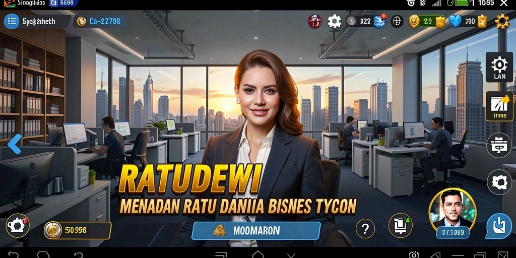 Screenshot menunjukkan gameplay menarik dari RATUDEWI yang penuh strategi Tycoon.