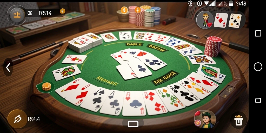 Screenshot gameplay Gaple dari RR44 yang seru dan menantang.