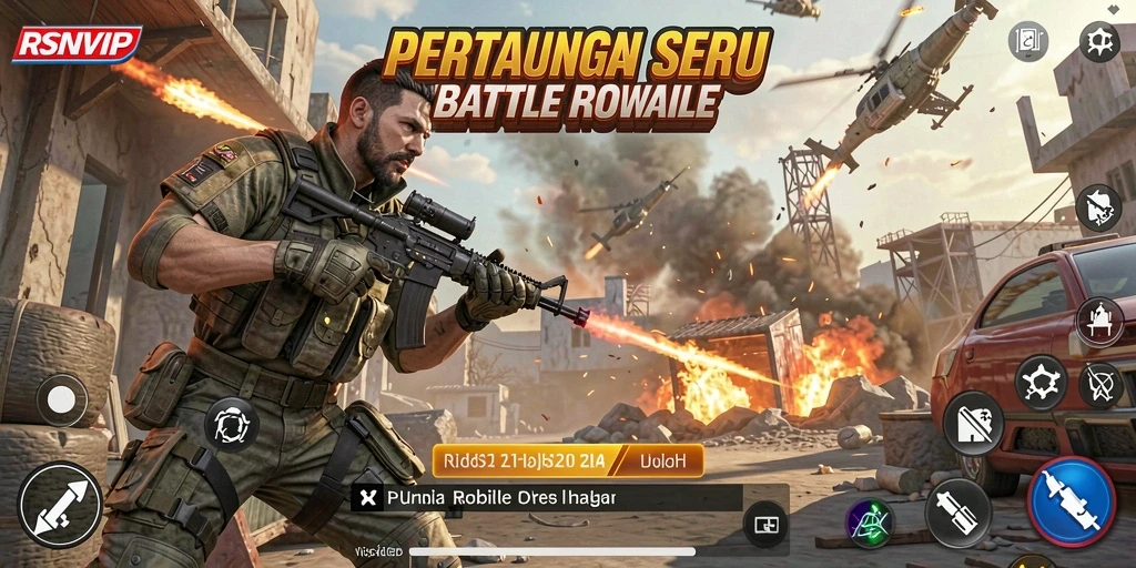 Tampilan gameplay seru dari RSNVIP di medan perang Battle Royale.