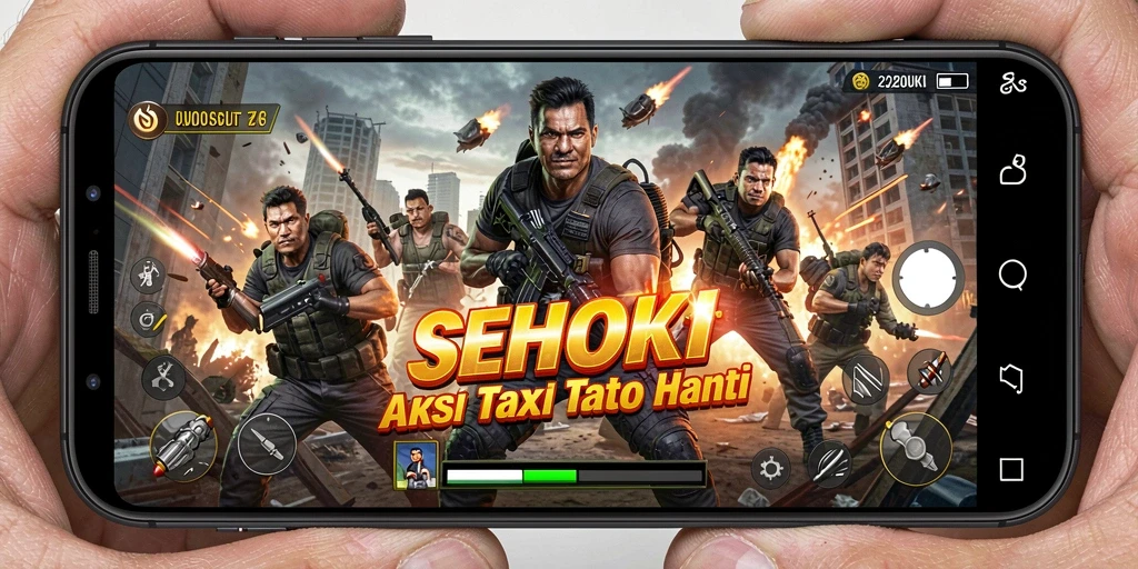 Tangkapan layar menunjukkan aksi seru dari permainan SEHOKI.