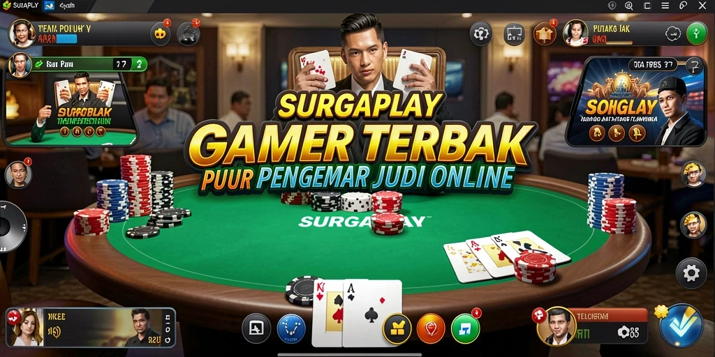 Tangkapan layar gameplay poker SURGAPLAY yang seru dan mendebarkan.