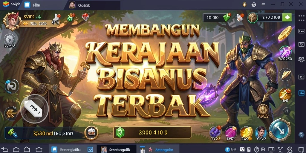 Tampilan gameplay SVIP2 dengan elemen manajemen Tycoon.