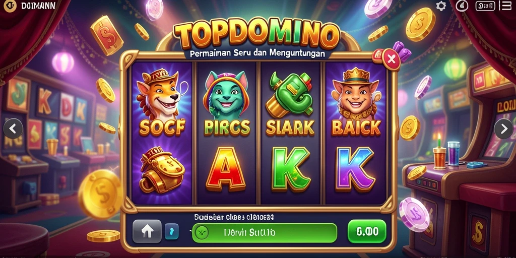 Tampilan gameplay seru dari permainan Slot TOPDOMINO.