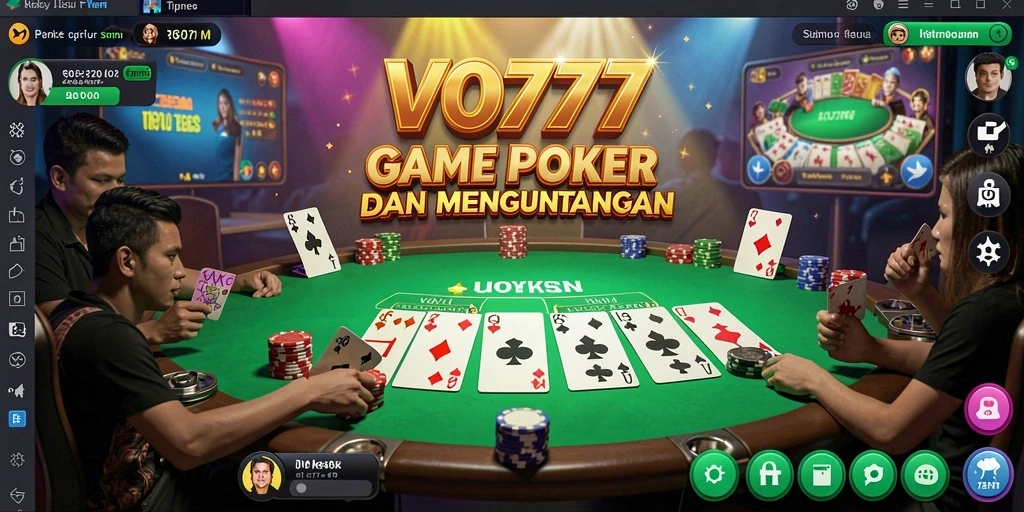 Gameplay poker VO777 yang menarik dan seru.